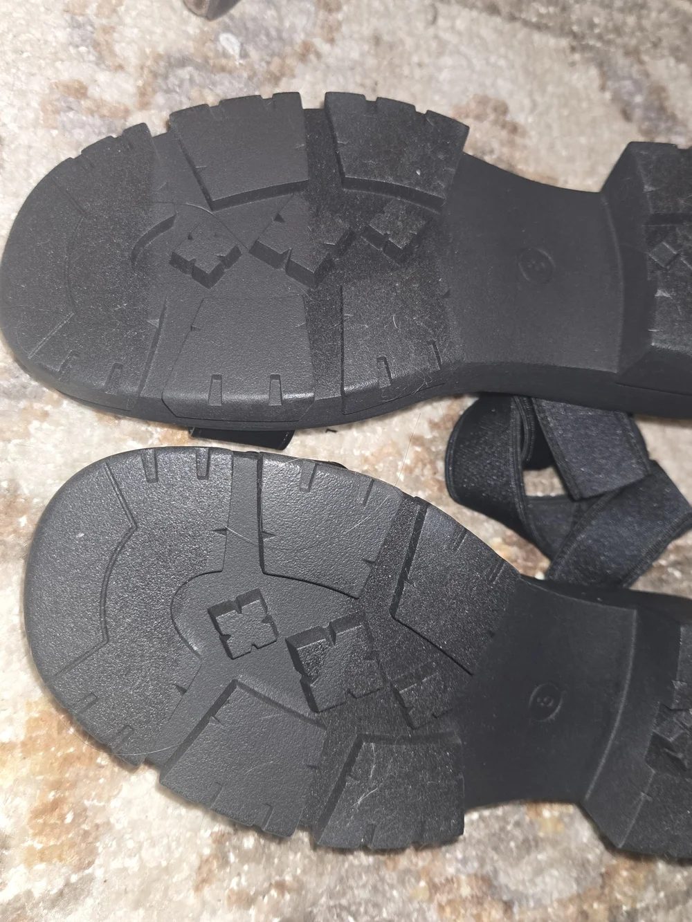 Women's Black Chunky Ankle-Strap Sandal